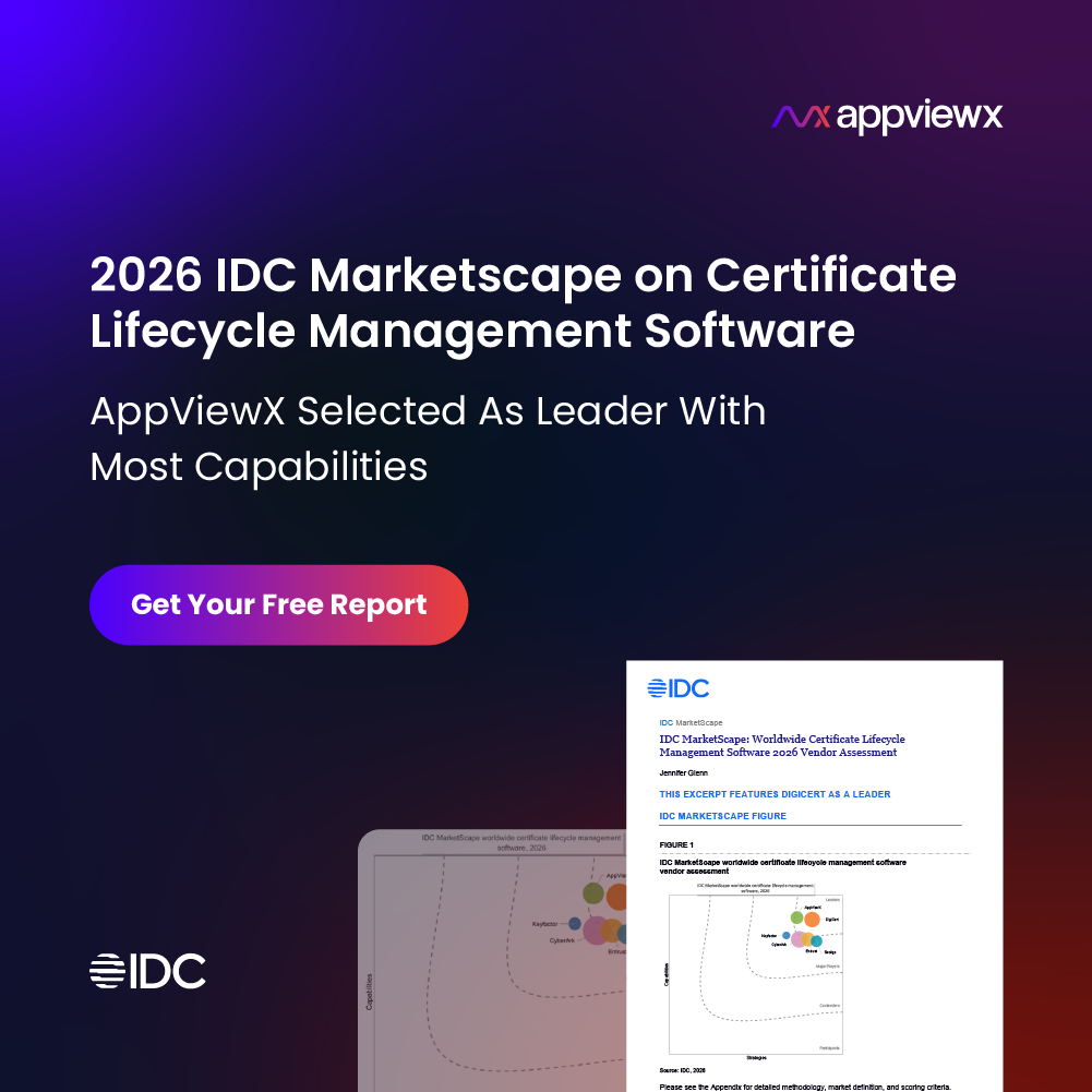 AppViewX Is A Leader in IDC MarketScape for Worldwide CLM Software 2026 - download free copy